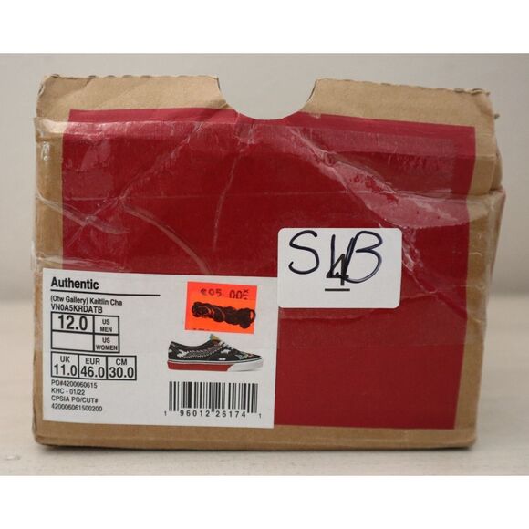 Vans x  Kaitlin Chan Men's Sz 12 Black OTW Gallery Pride Authentic Sneakers SIB - Picture 12 of 12